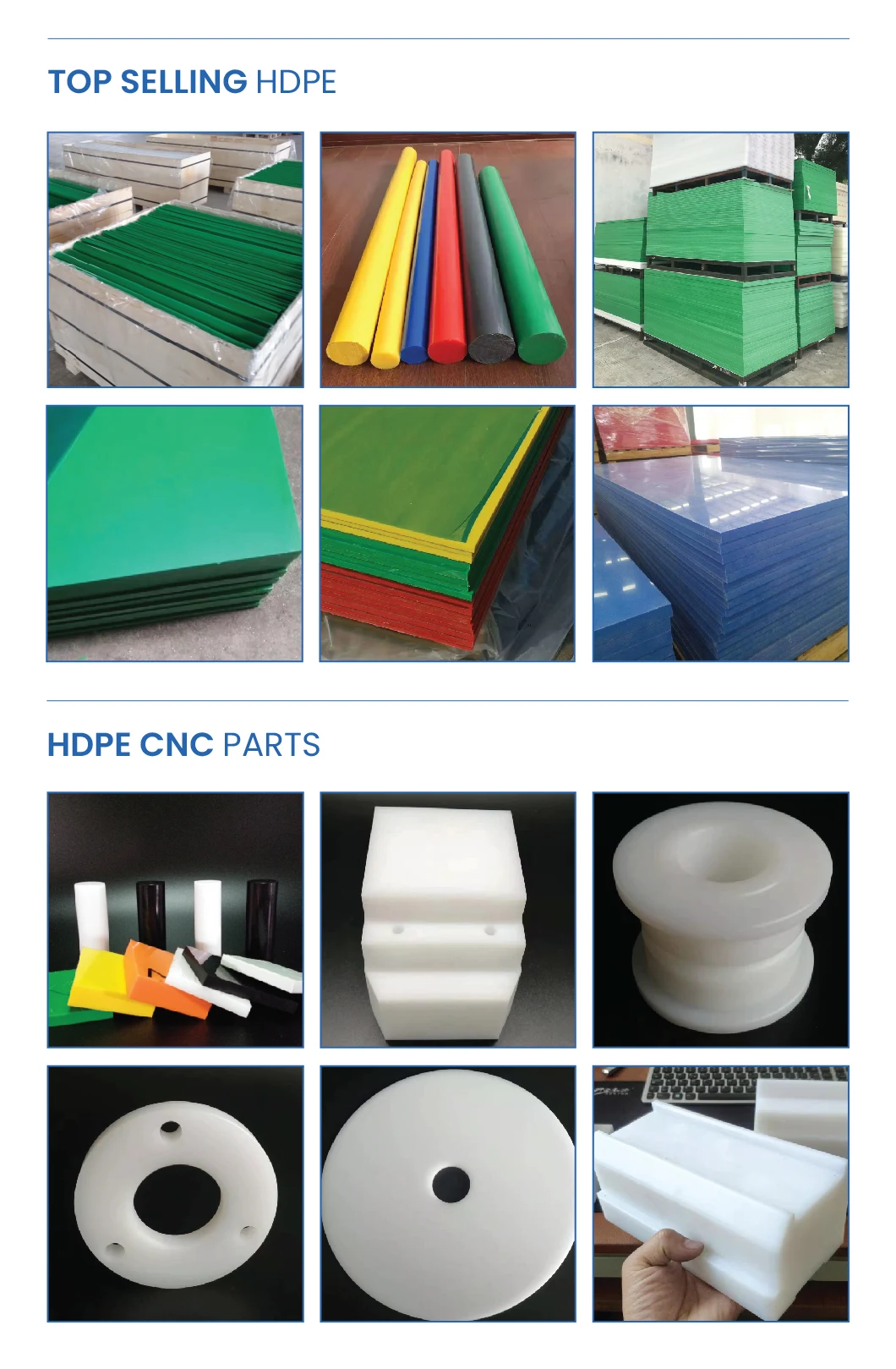 High Density Polyethylene Sheets HDPE Board PE PVC PP POM Nylon Plate